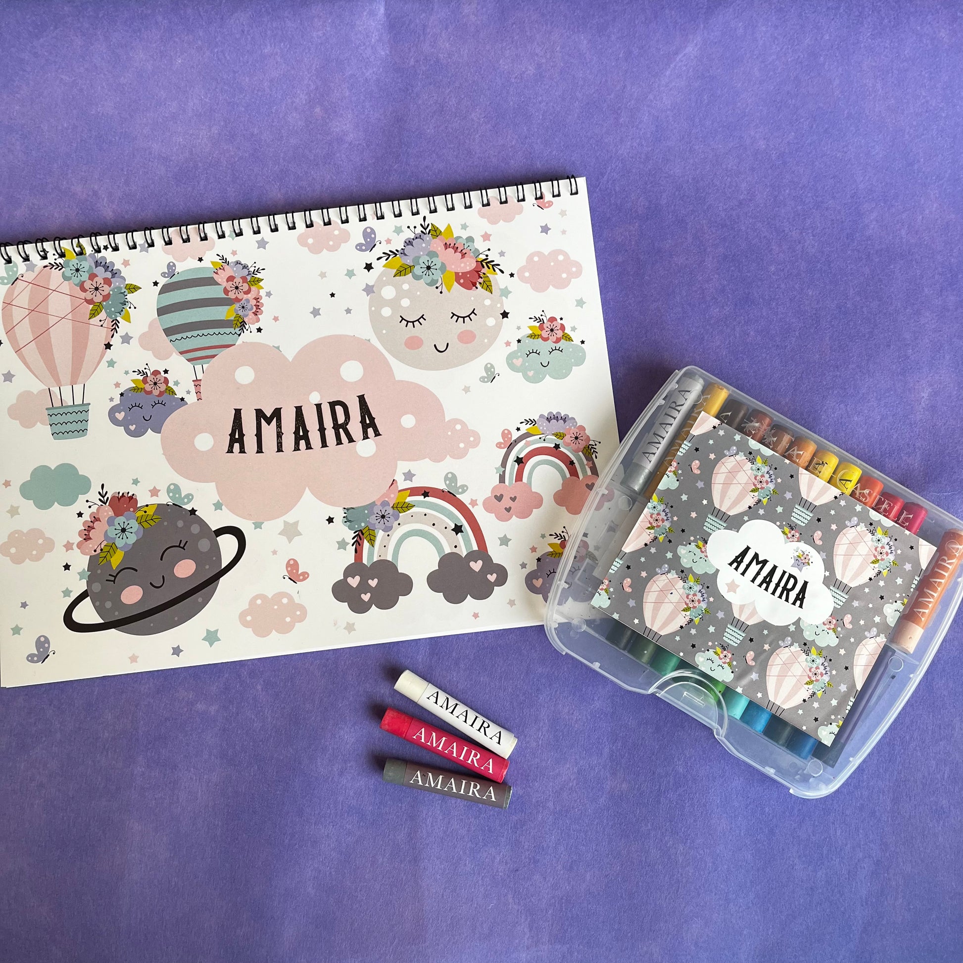 Personalised Drawing Set - Sweet Sky