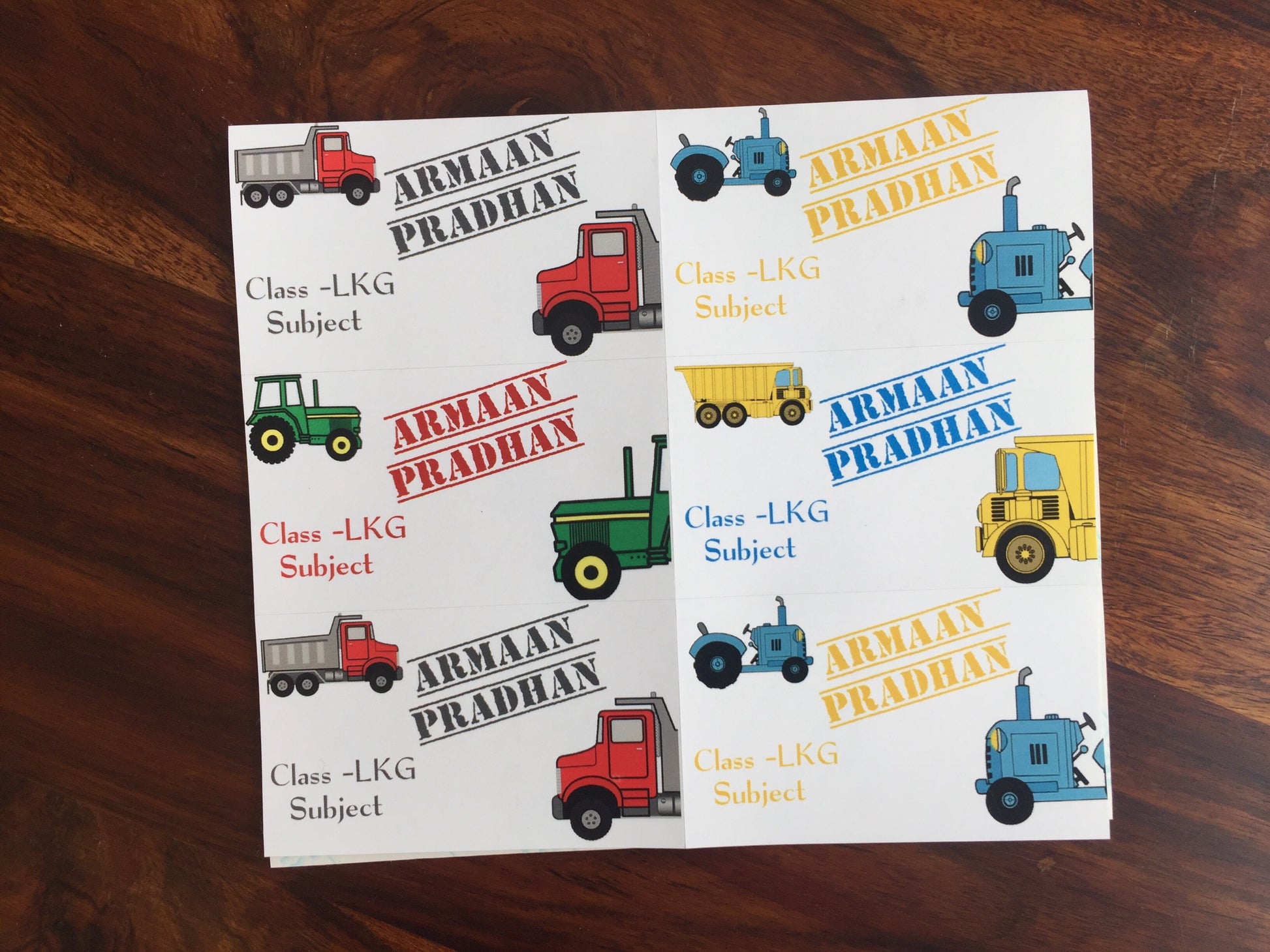 Personalised School Book Labels - Farm Life