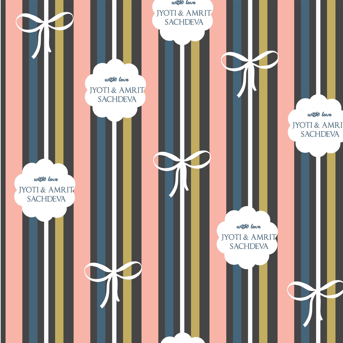 Personalised Wrapping Paper -In Line /Label Shabel – Labelshabel