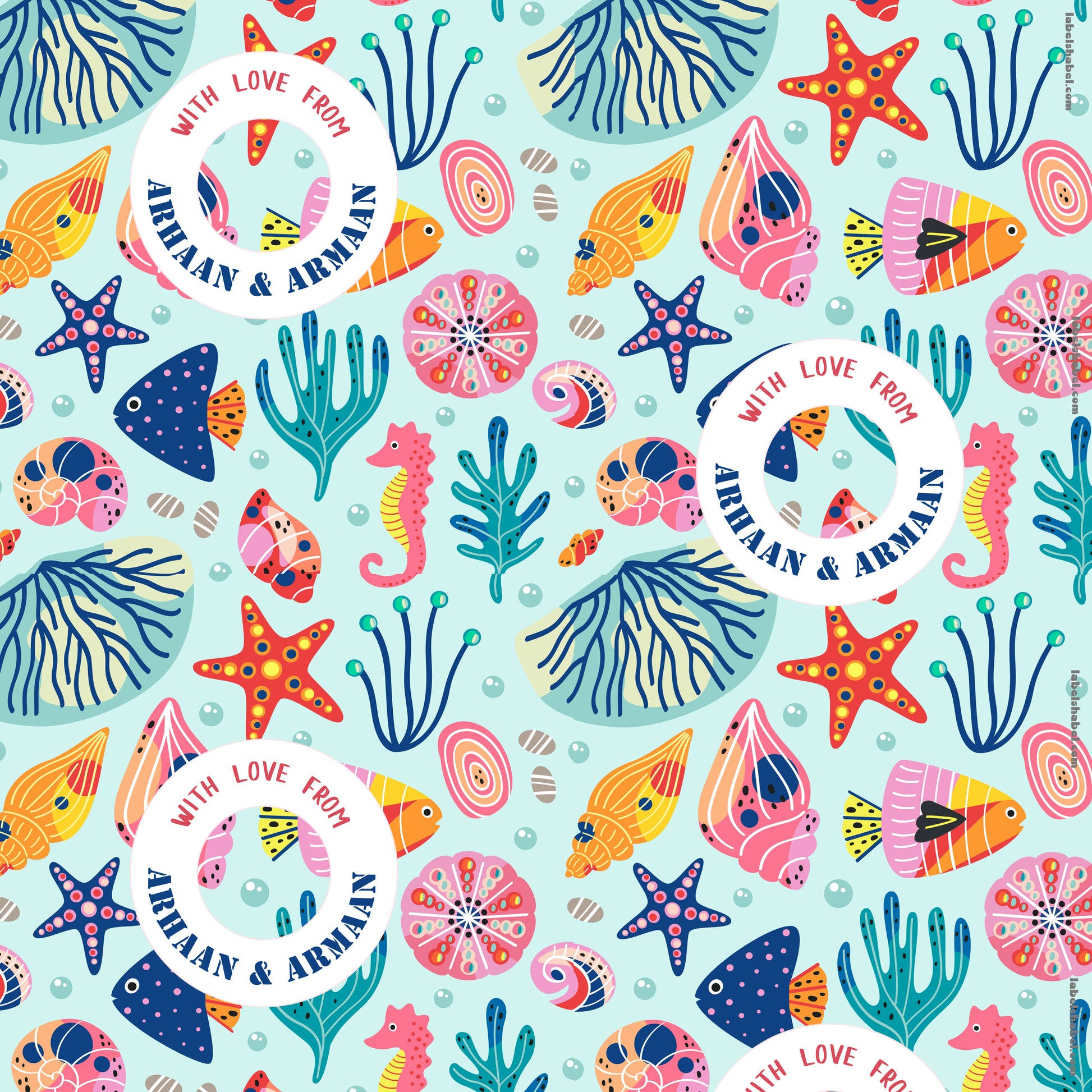 Personalised Wrapping Paper - Ocean Splendour