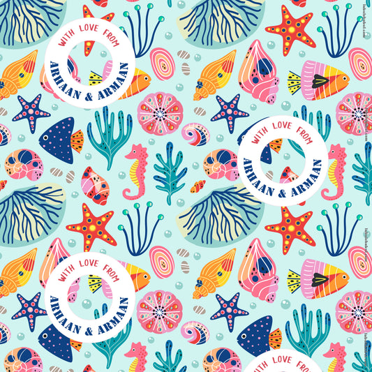 Personalised Wrapping Paper - Ocean Splendour