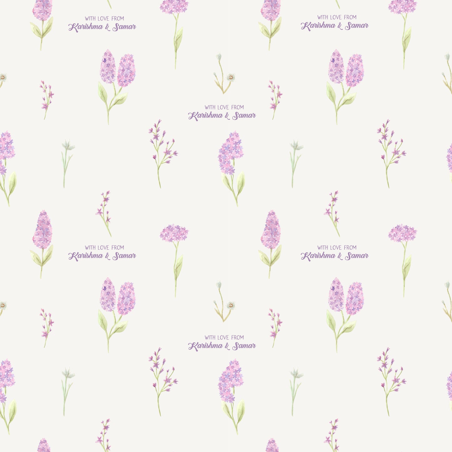 Personalised Wrapping Paper - Lil Lilac