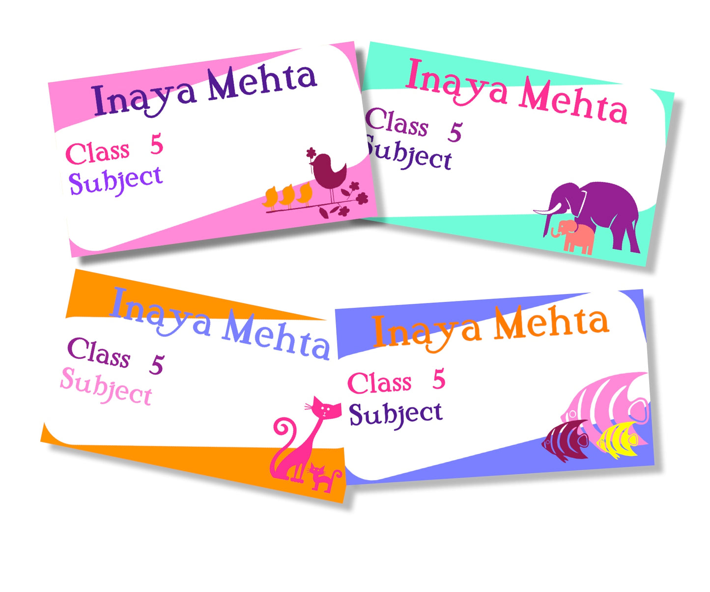 baby animals with mother book labels for kids