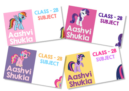 Personalised School Book Labels - My Little Pony