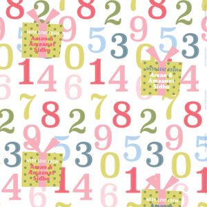 Personalised Wrapping Paper - A Numbers Game