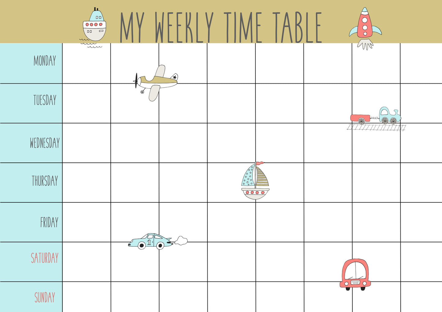 Magnetic Time Table - On The Go