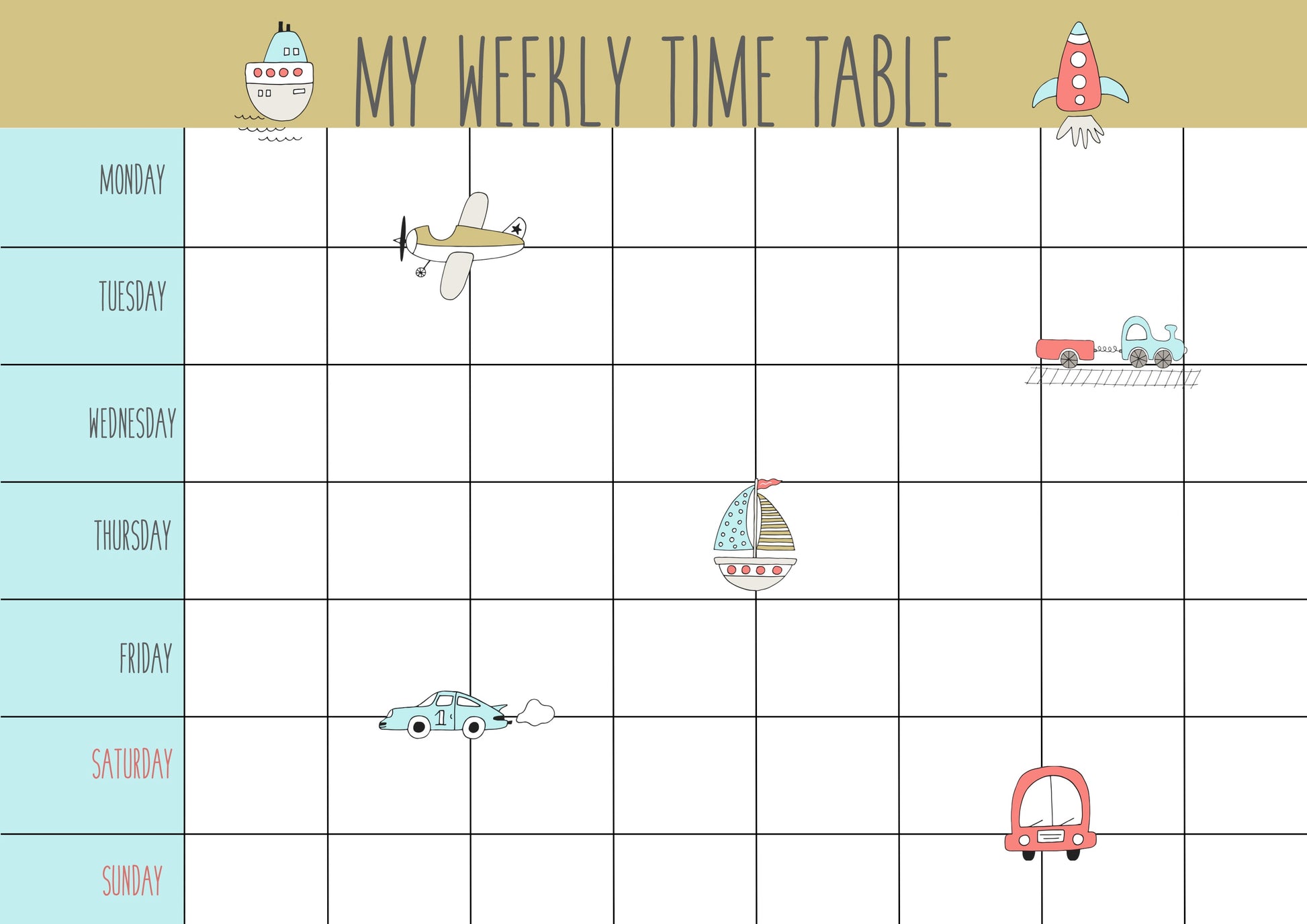 Magnetic Time Table - On The Go