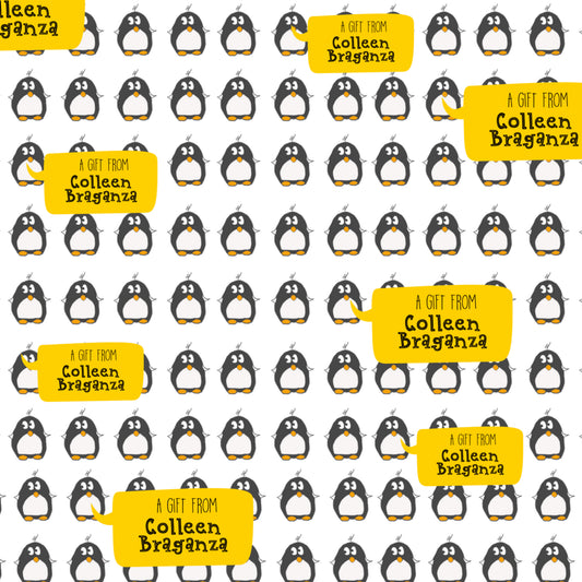 Personalised Wrapping Paper - Penguins