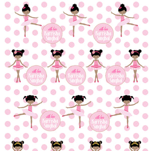 Personalised Wrapping Paper - Pink Polka Ballet