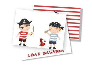 Personalised Folded Card - Pirates