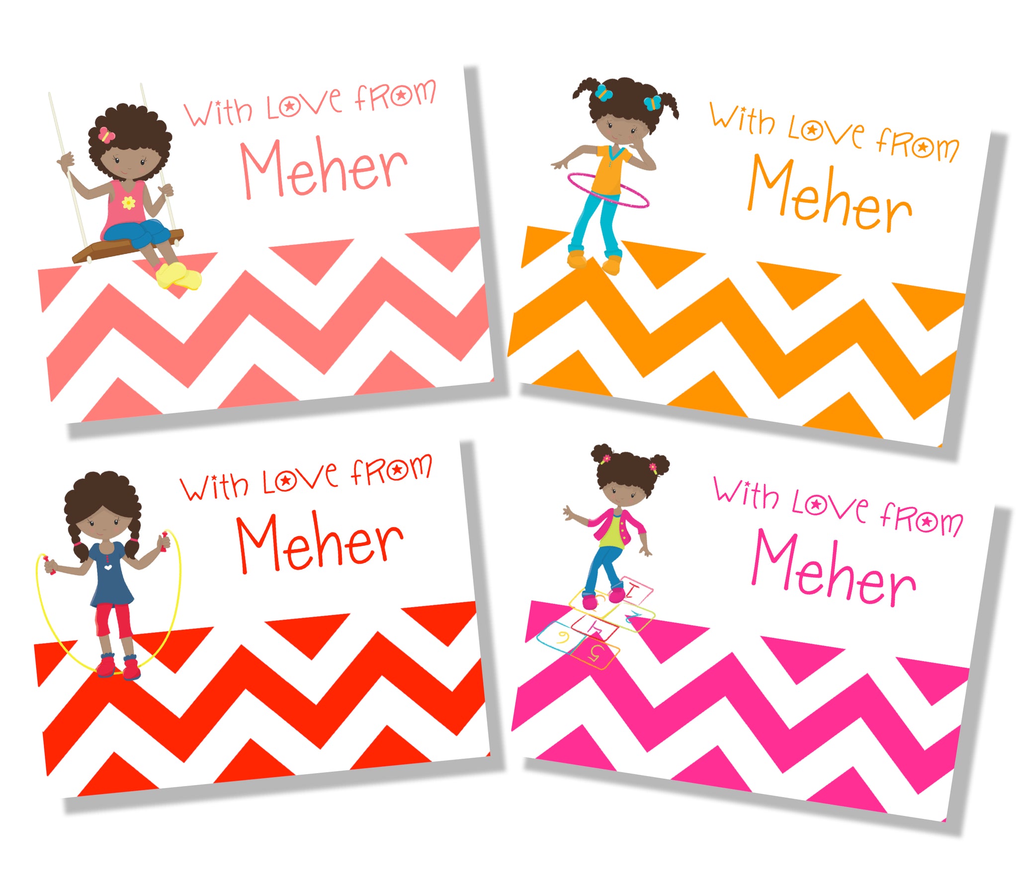 Gift Cards Personalised for Girls- Playtime / Label Shabel – Labelshabel