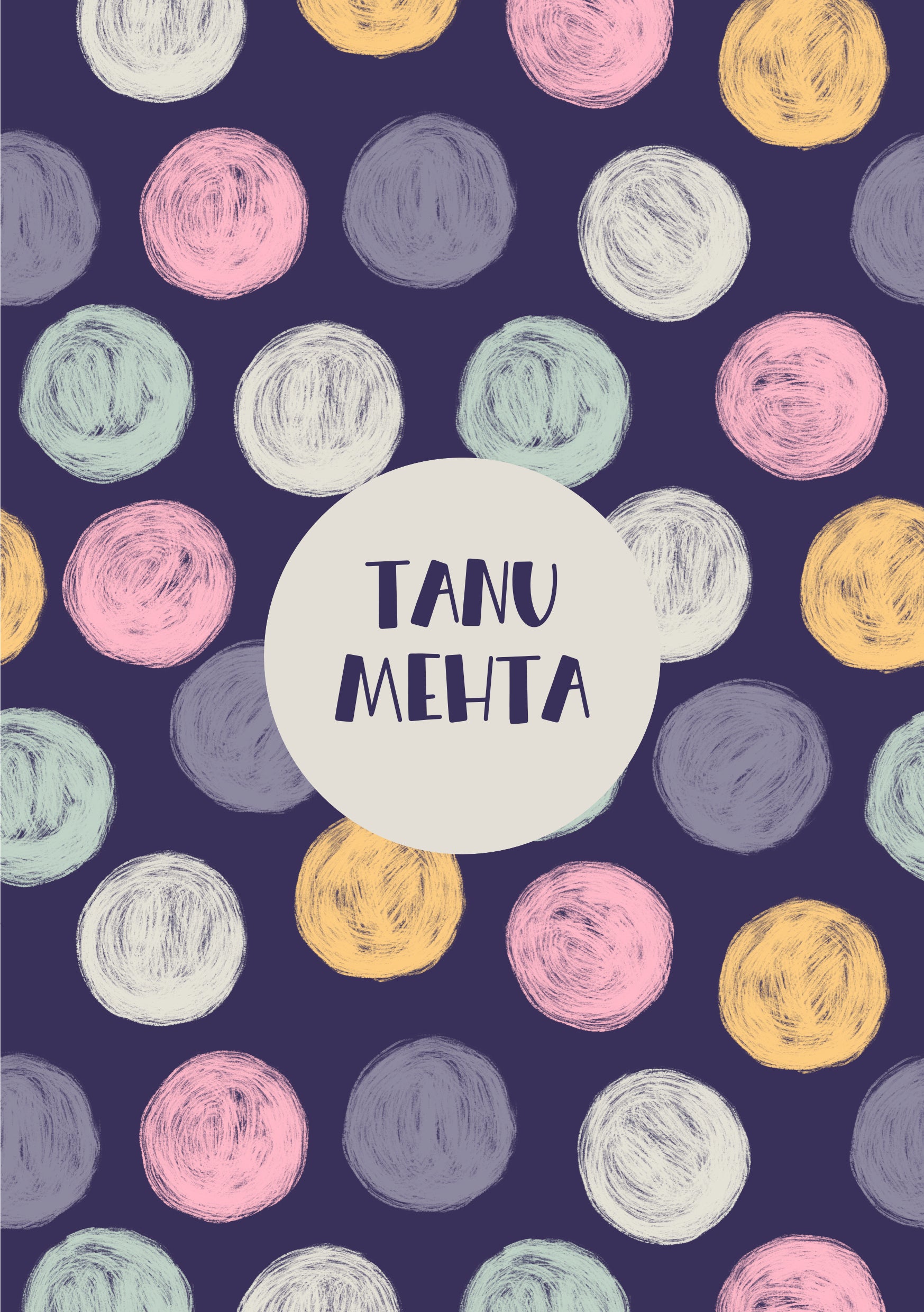 Personalised Note Book - Polka Paint