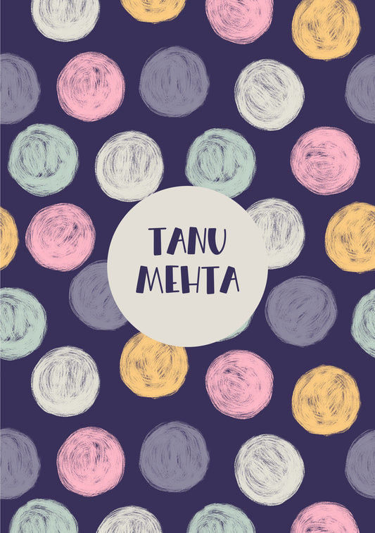 Personalised Note Book - Polka Paint