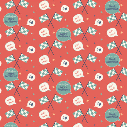 Personalised Wrapping Paper - Ready, Steady, Go!