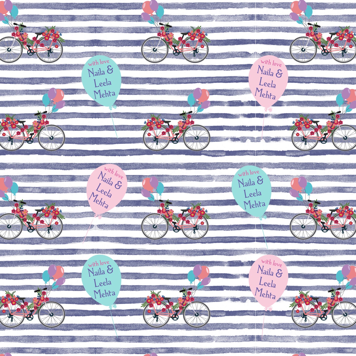 Personalised Wrapping Paper - Ride with Me
