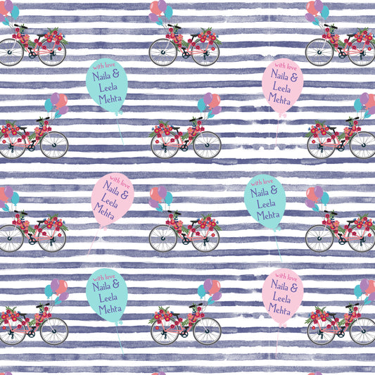 Personalised Wrapping Paper - Ride with Me