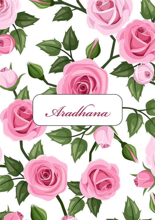 Personalised Note Book - Roses