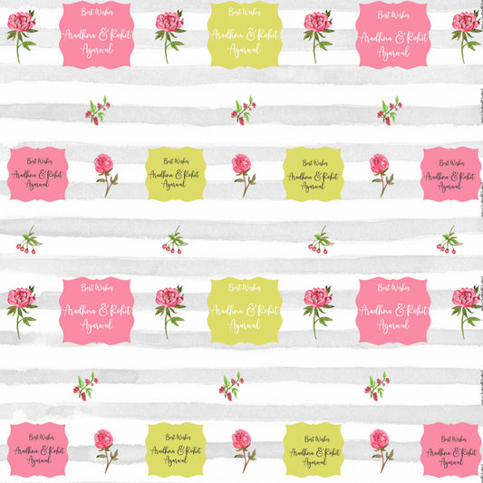 Personalised Wrapping Paper - Roses & Poses