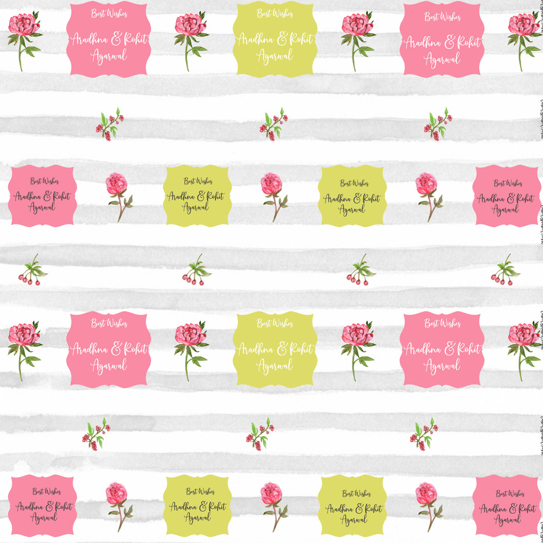 Personalised Wrapping Paper - Roses & Poses