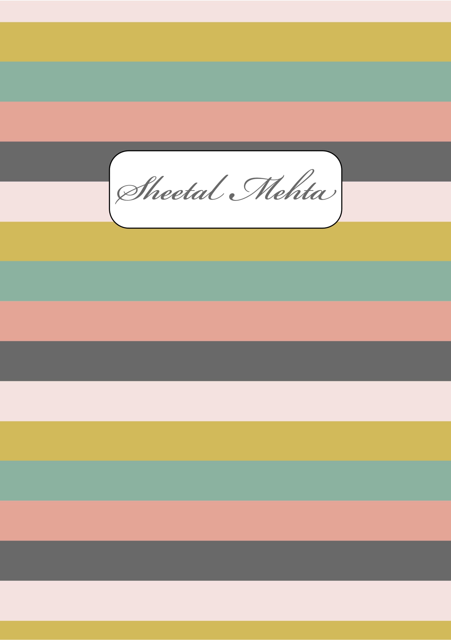 Personalised Note Book - Striped