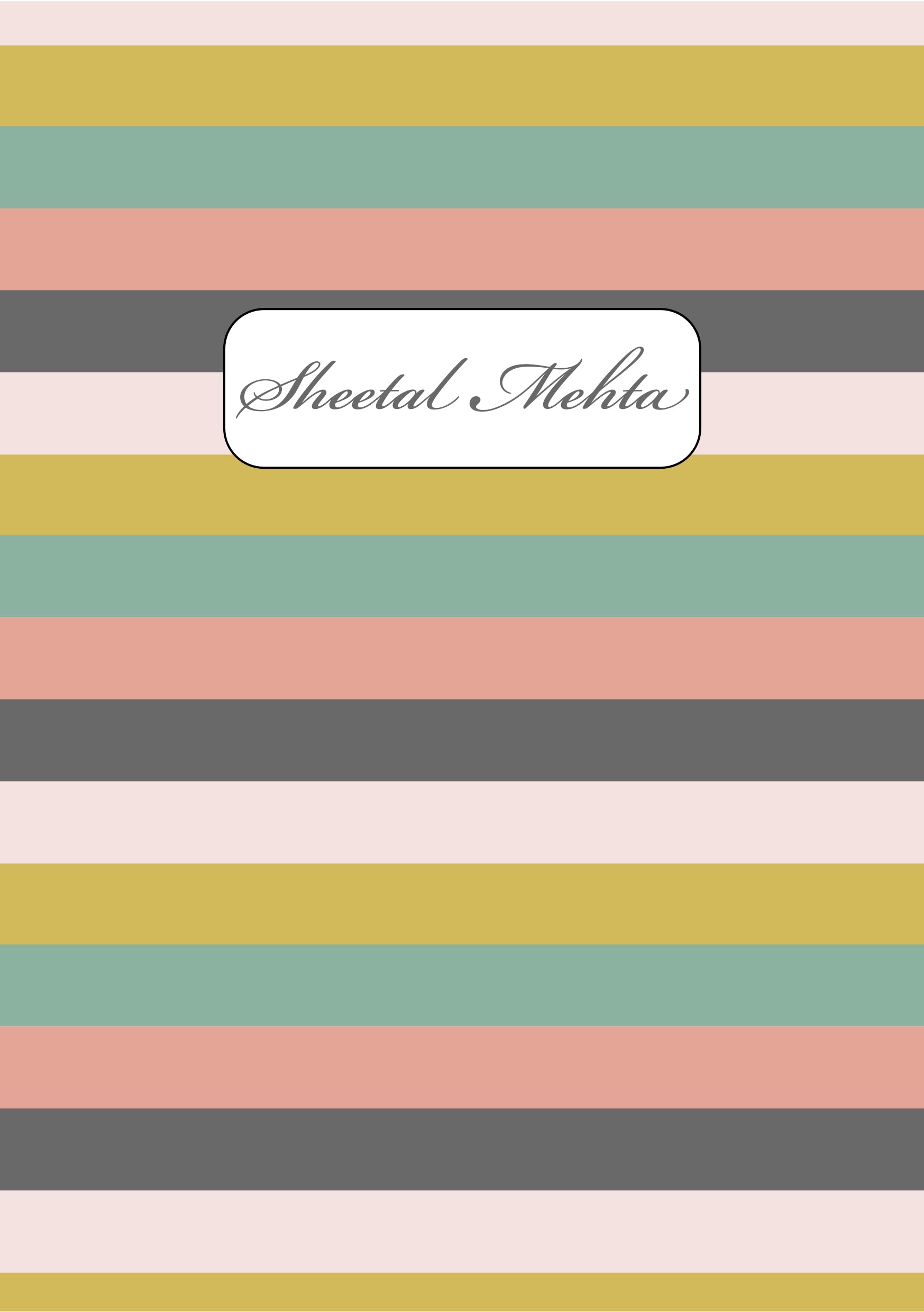 Personalised Note Book - Striped