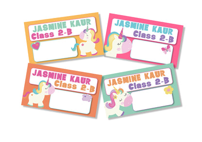 Personalised School Book Labels - Unicorn Magic