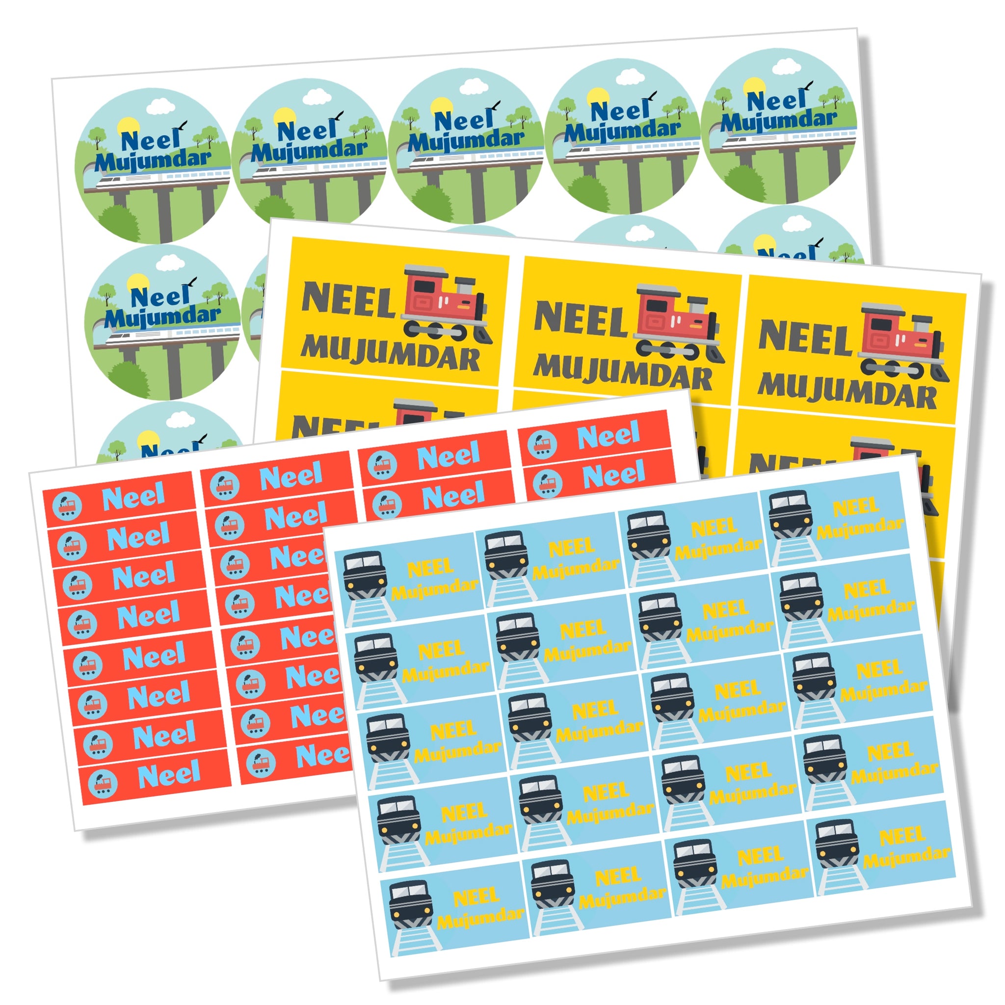 Waterproof Name Labels for Kids- Trains / Label Shabel – Labelshabel